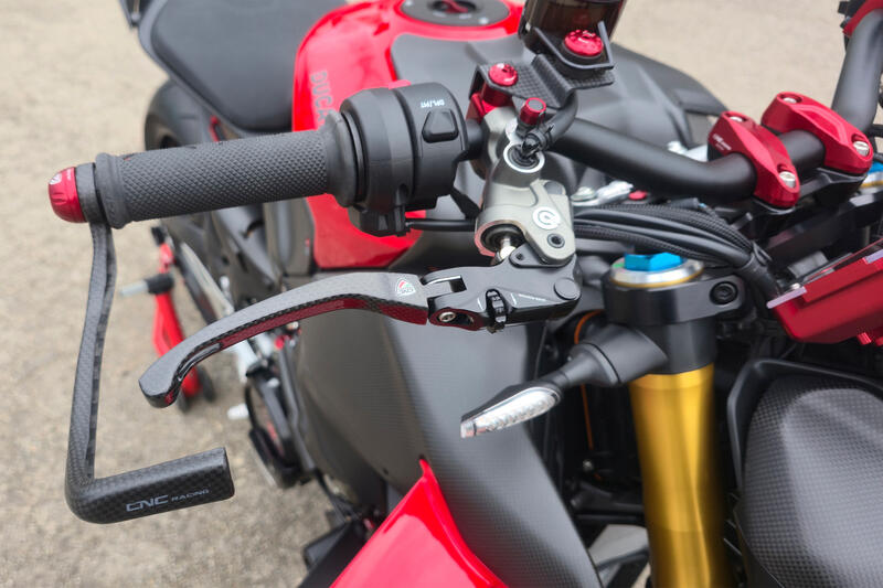 Leva freno RACE EVO Pieghevole Carbonio Lucido Per Pompe Freno Brembo Semi-Radiali Black