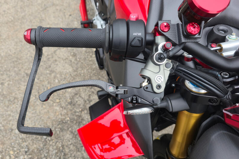 Leva freno RACE EVO Pieghevole Carbonio Lucido Per Pompe Freno Brembo Semi-Radiali Black