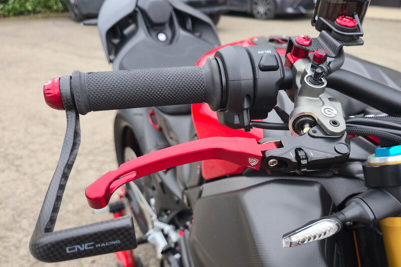 Brake lever RACE EVO Folding For Brembo Semi-Radil Master Cylinders Red/Black