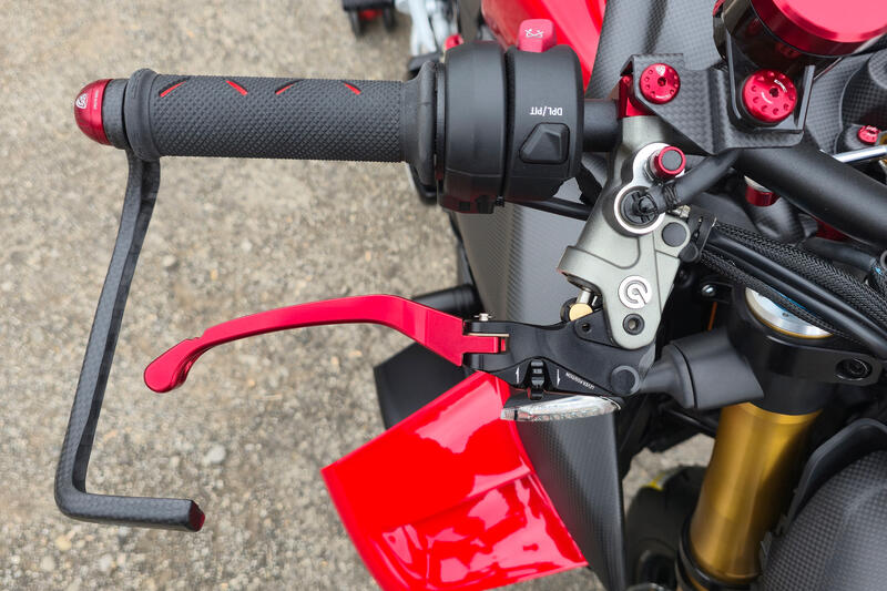 Brake lever RACE EVO Folding For Brembo Semi-Radil Master Cylinders Red/Black