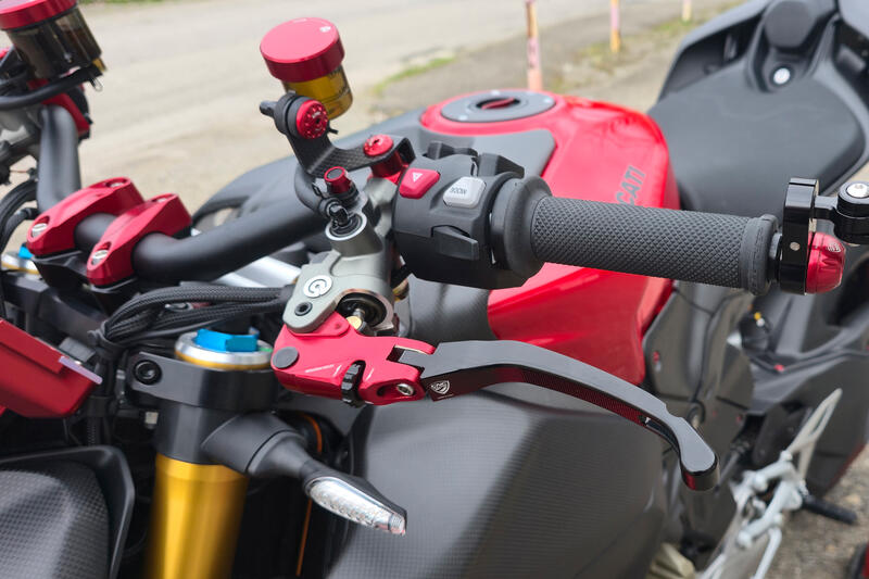 Leva frizione RACE EVO Pieghevole Per Pompe Frizione Brembo Semi-Radiali Black/Red