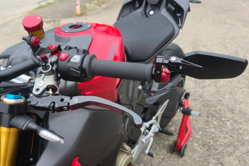 Leva frizione Race EVO Pieghevole in Carbonio Lucido per pompe frizione semi-radialli Brembo Black