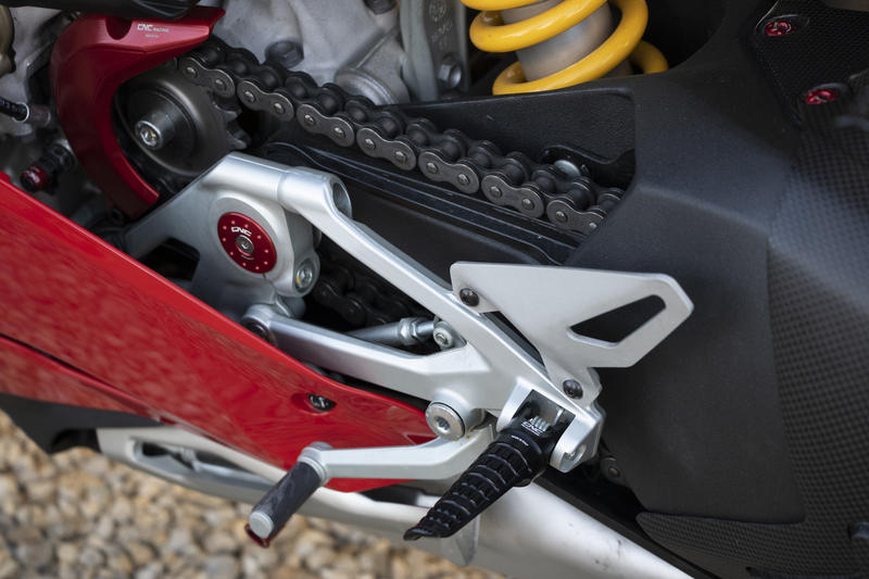 Poggiapiedi per pedane originali Ducati LIGHT - pilota Nero