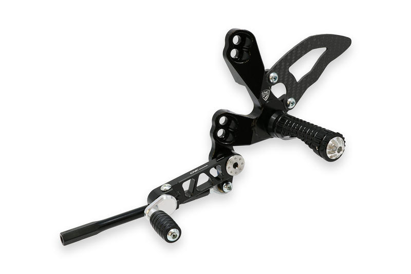 Pedane regolabili Ducati Streetfighter 848 1098 Nero