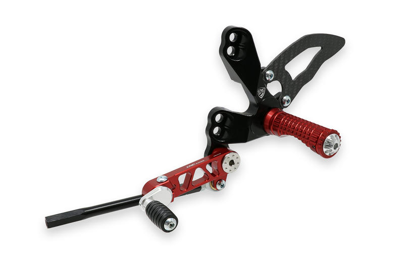 Pedane regolabili Ducati Streetfighter 848 1098 Rosso