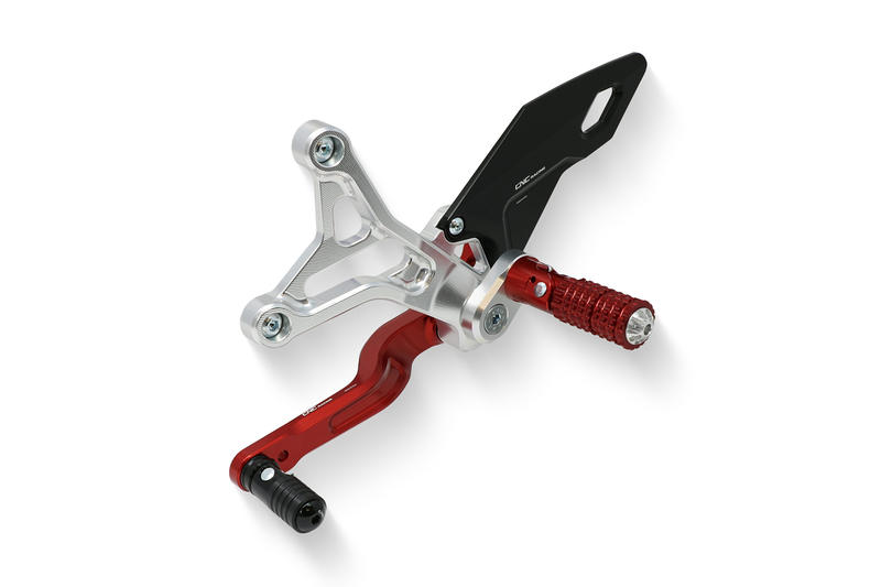 Pedane regolabili MV Agusta Argento/Rosso