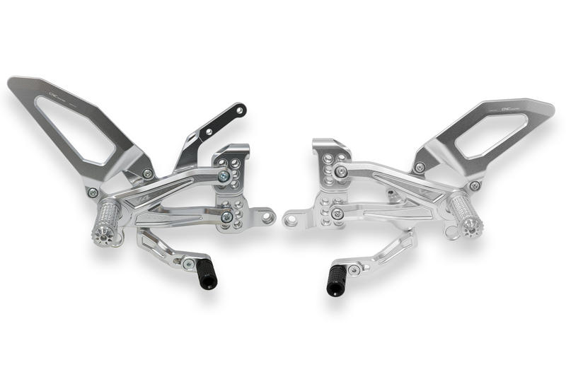Pedane regolabili Ducati Panigale V4 - EASY Argento