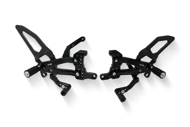 Pedane regolabili Ducati per serie Panigale V4 - Carbon Nero