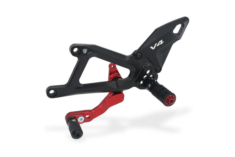 Pedane regolabili Ducati Panigale V4 Nero/Rosso