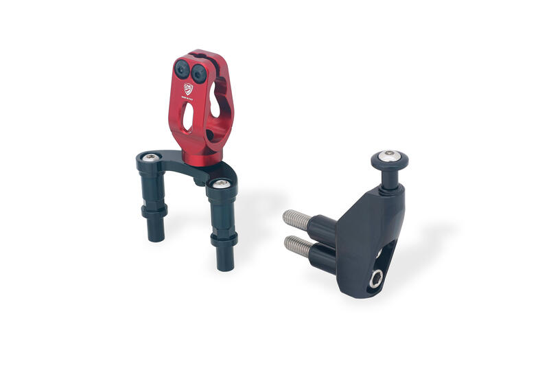 Supporto ammortizzatore di sterzo Ducati Hypermotard 950/950 SP per piastre di sterzo CNC Racing PS535/PS536 Black/Red