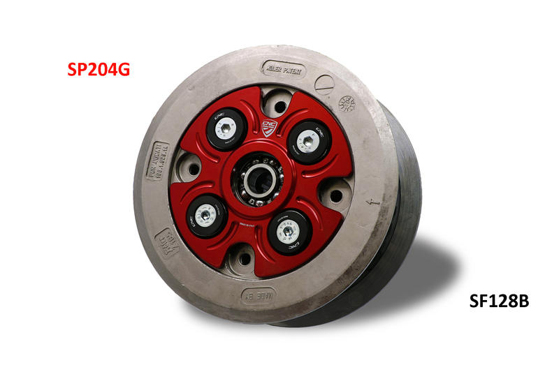 Piattello Spingidisco Frizioni ad olio Ducati con cuscinetto Rosso
