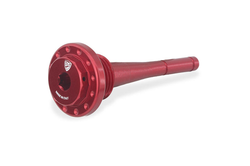 Tappo carico olio Exagon M18x1,5 con asta livello Rosso
