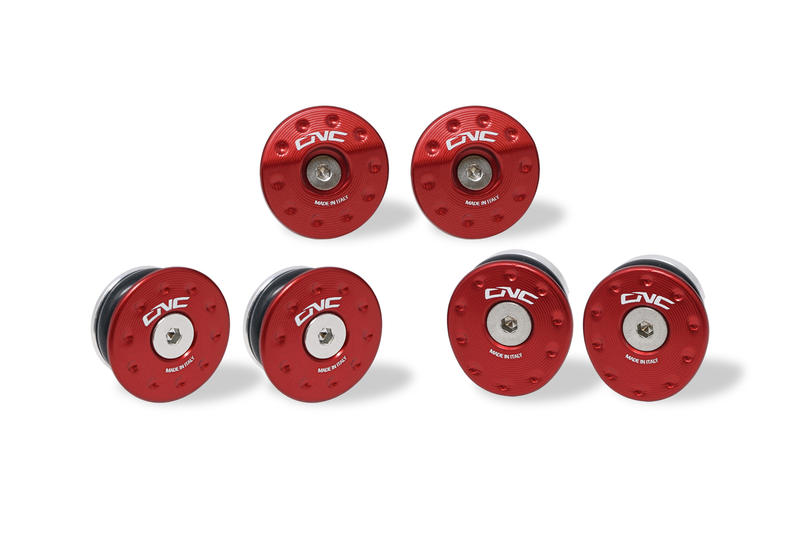 Kit tappi telaio MV Agusta - Tubi anteriori Rosso